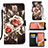Samsung Galaxy A72 5G用手帳型 レザーケース スタンド パターン カバー Y02B サムスン ブラック