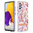 Samsung Galaxy A72 5G用シリコンケース ソフトタッチラバー バタフライ パターン カバー アンド指輪 Y06B サムスン 
