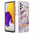 Samsung Galaxy A72 5G用シリコンケース ソフトタッチラバー バタフライ パターン カバー アンド指輪 Y06B サムスン 
