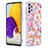 Samsung Galaxy A73 5G用シリコンケース ソフトタッチラバー バタフライ パターン カバー Y06B サムスン ピンク