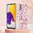 Samsung Galaxy A73 5G用シリコンケース ソフトタッチラバー バタフライ パターン カバー Y06B サムスン 