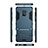 Samsung Galaxy A8 (2018) Duos A530F用ハイブリットバンパーケース スタンド プラスチック 兼シリコーン サムスン シアン
