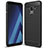 Samsung Galaxy A8+ A8 Plus (2018) Duos A730F用シリコンケース ソフトタッチラバー ツイル カバー サムスン ブラック
