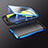 Samsung Galaxy A80用ケース 高級感 手触り良い アルミメタル 製の金属製 360度 フルカバーバンパー 鏡面 カバー M01 サムスン ネイビー