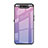 Samsung Galaxy A80用ハイブリットバンパーケース プラスチック 鏡面 虹 グラデーション 勾配色 カバー H01 サムスン パープル