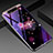 Samsung Galaxy A80用ハイブリットバンパーケース プラスチック 鏡面 花 カバー サムスン パープル