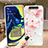 Samsung Galaxy A80用シリコンケース ソフトタッチラバー 花 カバー S04 サムスン 