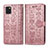 Samsung Galaxy A81用手帳型 レザーケース スタンド パターン カバー S03D サムスン ピンク