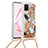 Samsung Galaxy A81用シリコンケース ソフトタッチラバー ブリンブリン カバー 携帯ストラップ S02 サムスン ゴールド