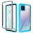 Samsung Galaxy A81用360度 フルカバー ハイブリットバンパーケース クリア透明 プラスチック カバー ZJ1 サムスン ブルー