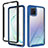 Samsung Galaxy A81用360度 フルカバー ハイブリットバンパーケース クリア透明 プラスチック カバー ZJ1 サムスン ネイビー