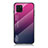 Samsung Galaxy A81用ハイブリットバンパーケース プラスチック 鏡面 虹 グラデーション 勾配色 カバー LS1 サムスン ローズレッド