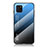 Samsung Galaxy A81用ハイブリットバンパーケース プラスチック 鏡面 虹 グラデーション 勾配色 カバー LS1 サムスン ネイビー