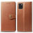 Samsung Galaxy A81用手帳型 レザーケース スタンド カバー L05 サムスン オレンジ