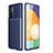Samsung Galaxy A82 5G用シリコンケース ソフトタッチラバー ツイル カバー サムスン ネイビー