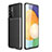 Samsung Galaxy A82 5G用シリコンケース ソフトタッチラバー ツイル カバー サムスン ブラック