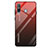 Samsung Galaxy A8s SM-G8870用ハイブリットバンパーケース プラスチック 鏡面 虹 グラデーション 勾配色 カバー サムスン レッド