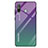 Samsung Galaxy A8s SM-G8870用ハイブリットバンパーケース プラスチック 鏡面 虹 グラデーション 勾配色 カバー サムスン 