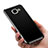 Samsung Galaxy A9 Pro (2016) SM-A9100用360度 フルカバーハイブリットバンパーケース クリア透明 プラスチック 鏡面 サムスン ブラック