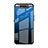 Samsung Galaxy A90 4G用ハイブリットバンパーケース プラスチック 鏡面 虹 グラデーション 勾配色 カバー H01 サムスン ネイビー