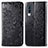 Samsung Galaxy A90 5G用手帳型 レザーケース スタンド パターン カバー サムスン ブラック