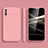 Samsung Galaxy A90 5G用360度 フルカバー極薄ソフトケース シリコンケース 耐衝撃 全面保護 バンパー S05 サムスン ピンク