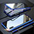 Samsung Galaxy A90 5G用ケース 高級感 手触り良い アルミメタル 製の金属製 360度 フルカバーバンパー 鏡面 カバー T02 サムスン ネイビー