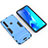 Samsung Galaxy A9s用ハイブリットバンパーケース スタンド プラスチック 兼シリコーン カバー T02 サムスン ブルー