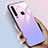 Samsung Galaxy A9s用ハイブリットバンパーケース プラスチック 鏡面 虹 グラデーション 勾配色 カバー サムスン 