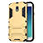 Samsung Galaxy Amp Prime 3用ハイブリットバンパーケース スタンド プラスチック 兼シリコーン サムスン ゴールド