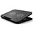Samsung Galaxy Book Flex 15.6 NP950QCG用ノートブックホルダー クーラー 冷却パッド ファン ラップトップスタンド 9インチ〜16インチ M19 サムスン ブラック