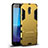 Samsung Galaxy C8 C710F用ハイブリットバンパーケース スタンド プラスチック 兼シリコーン カバー サムスン ゴールド