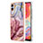 Samsung Galaxy F04用シリコンケース ソフトタッチラバー バタフライ パターン カバー YB7 サムスン マルチカラー