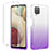 Samsung Galaxy F12用前面と背面 360度 フルカバー 極薄ソフトケース シリコンケース 耐衝撃 全面保護 バンパー 勾配色 透明 YB2 サムスン パープル