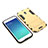 Samsung Galaxy J3 Star用ハイブリットバンパーケース スタンド プラスチック 兼シリコーン サムスン ゴールド