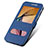 Samsung Galaxy J7 Prime用手帳型 レザーケース スタンド サムスン ネイビー