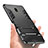 Samsung Galaxy J7 Pro用ハイブリットバンパーケース スタンド プラスチック 兼シリコーン サムスン ブラック