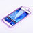 Samsung Galaxy J7 SM-J700F J700H用ソフトケース フルカバー クリア透明 サムスン パープル