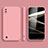 Samsung Galaxy M01用360度 フルカバー極薄ソフトケース シリコンケース 耐衝撃 全面保護 バンパー サムスン ピンク
