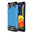 Samsung Galaxy M01 Core用ハイブリットバンパーケース プラスチック 兼シリコーン カバー サムスン ブルー