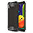 Samsung Galaxy M01 Core用ハイブリットバンパーケース プラスチック 兼シリコーン カバー サムスン ブラック