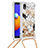 Samsung Galaxy M01 Core用シリコンケース ソフトタッチラバー ブリンブリン カバー 携帯ストラップ S02 サムスン 