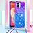 Samsung Galaxy M04用シリコンケース ソフトタッチラバー ブリンブリン カバー 携帯ストラップ YB1 サムスン パープル