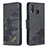 Samsung Galaxy M10S用手帳型 レザーケース スタンド カバー B03F サムスン ブラック