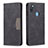 Samsung Galaxy M11用手帳型 レザーケース スタンド カバー B01F サムスン ブラック
