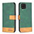Samsung Galaxy M12用手帳型 レザーケース スタンド カバー B02F サムスン グリーン