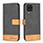 Samsung Galaxy M12用手帳型 レザーケース スタンド カバー B02F サムスン ブラック
