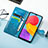 Samsung Galaxy M13 4G用手帳型 レザーケース スタンド パターン カバー S01D サムスン 