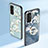 Samsung Galaxy M13 4G用ハイブリットバンパーケース プラスチック 鏡面 花 カバー S01 サムスン 