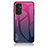 Samsung Galaxy M13 4G用ハイブリットバンパーケース プラスチック 鏡面 虹 グラデーション 勾配色 カバー LS1 サムスン 
